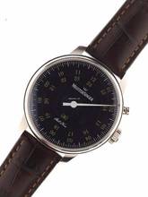 Thumbnail von Meistersinger Gents Single Hand Automatic Chiming Hour Wristwatch Bell Hora Black with Gold REF. BH0902G </h1>