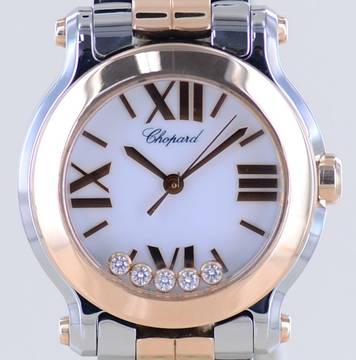  Chopard Happy Sport Flying Diamonds Stahl Roségold Lady Luxus </h1> 