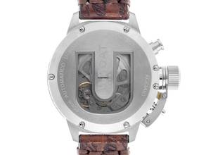 Thumbnail von U-Boat Classico Tungsteno Stahl Automatik Chronograph Armband Leder 45mm Ref.9568 Box&Pap. Full Set Neu