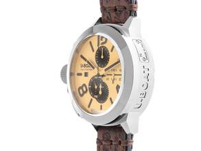 Thumbnail von U-Boat Classico Tungsteno Stahl Automatik Chronograph Armband Leder 45mm Ref.9568 Box&Pap. Full Set Neu