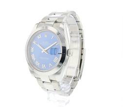 Thumbnail von Rolex Datejust 41 Steel Oyster Azzurro Blue Roman Dial NEW 2024 </h1>