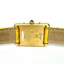 Thumbnail von Cartier Tank Quartz 20mm Gold Plated Silver 0.5TCW Diamond Watch </h1>