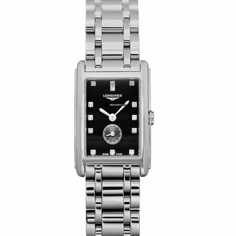  Longines DolceVita L52554576 - DolceVita Quartz Black Dial Stainless Steel Ladies Watch </h1> 