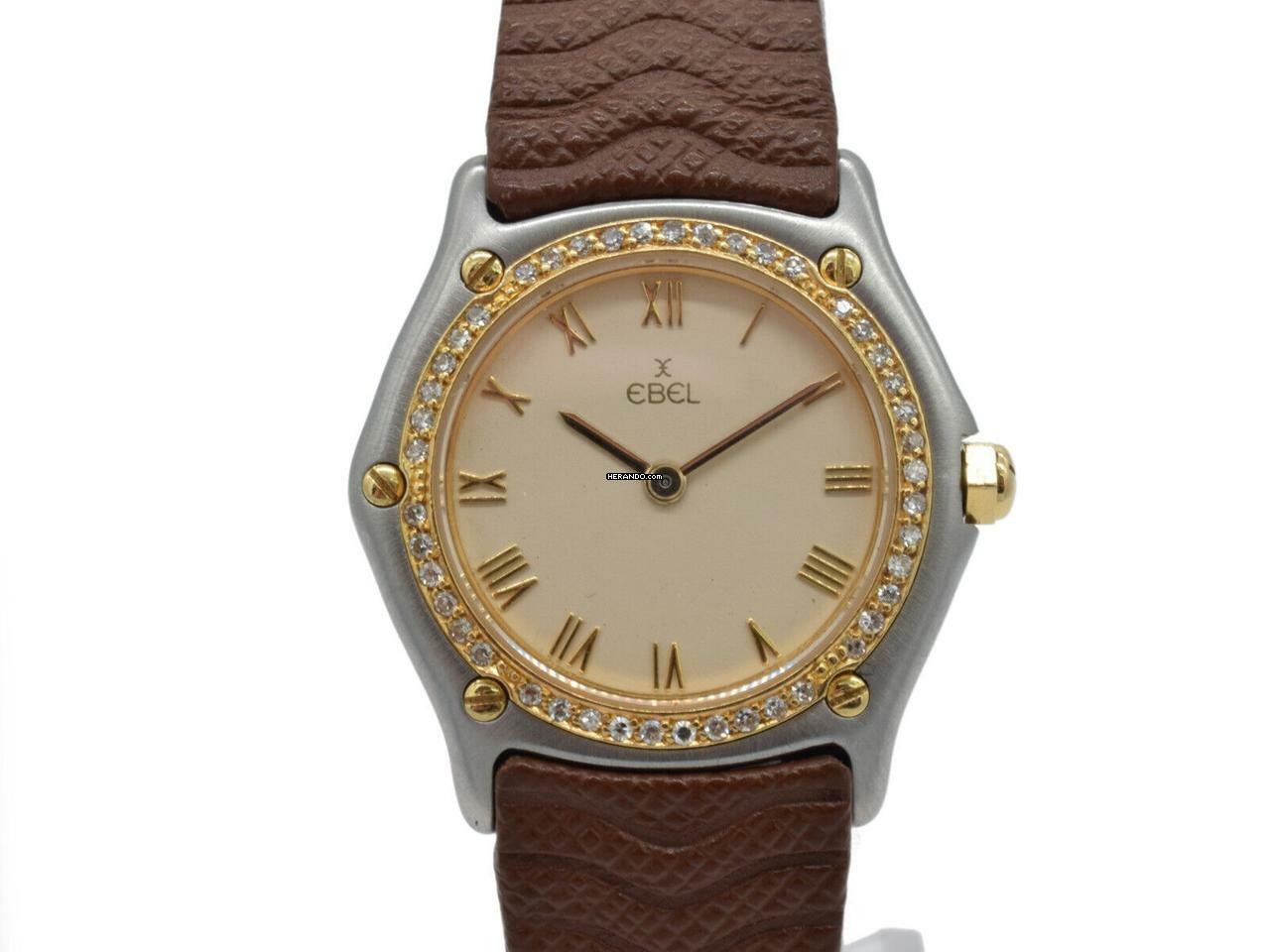  Ebel Classic Wave Stahl-gold Quarz Damenuhr / Diamant Lünette / Ref 181930 </h1> 