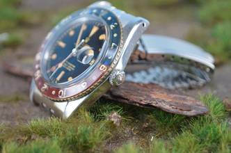 Thumbnail von Rolex GMT-Master Vintage GMT Master Pepsi Bakelite Radium von 1958 6542 </h1>