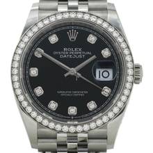 Thumbnail von Rolex Datejust 36 Black Dial Diamond Ref.126284RBR </h1>