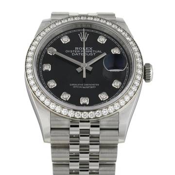  Rolex Datejust 36 Black Dial Diamond Ref.126284RBR </h1> 