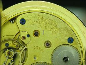 Thumbnail von A. Lange & Söhne 14kt 585 Gelbgold Savonette Taschenuhr / 3-deckel Gold </h1>