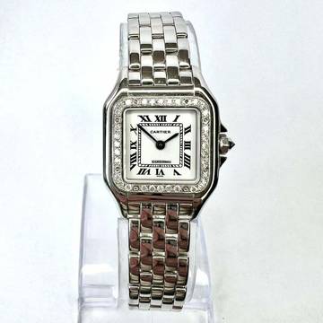  Cartier Panthère Quartz 23mm 18K White Gold 0.35TCW DIAMOND Watch </h1> 