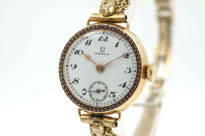  Omega Ultra Rare Art Deco Model 18K Gold Caliber 23.7 ST1 