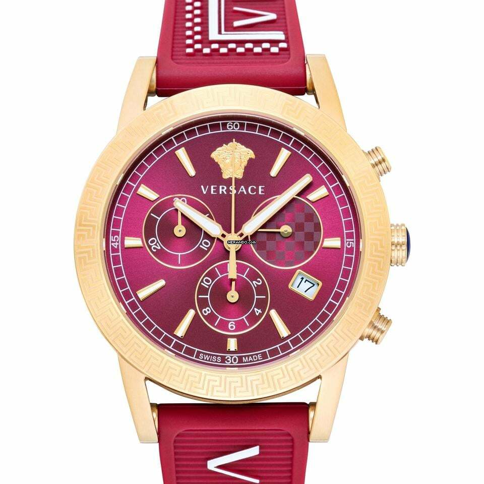 Versace VELT01421 - Quartz Red Dial Stainless Steel Men's Watch </h1>