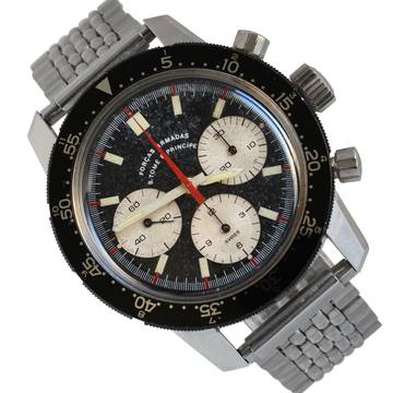  Heuer Leonidas Autavia Military 2446 by Forcas Armadas S. Tome e Principe 1970’s  