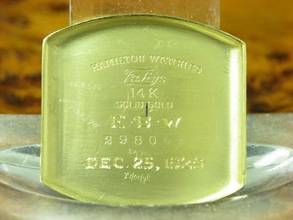 Thumbnail von Hamilton 14kt Gold Handaufzug Herrenuhr / 1920er Jahre / Art Deco / Kaliber 987 </h1>