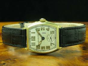 Thumbnail von Hamilton 14kt Gold Handaufzug Herrenuhr / 1920er Jahre / Art Deco / Kaliber 987 </h1>