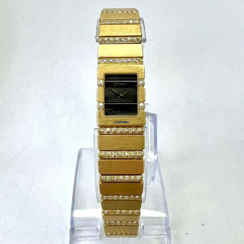  Piaget Polo Quartz 14mm 18K Yellow Gold FACTORY DIAMONDS Watch </h1> 