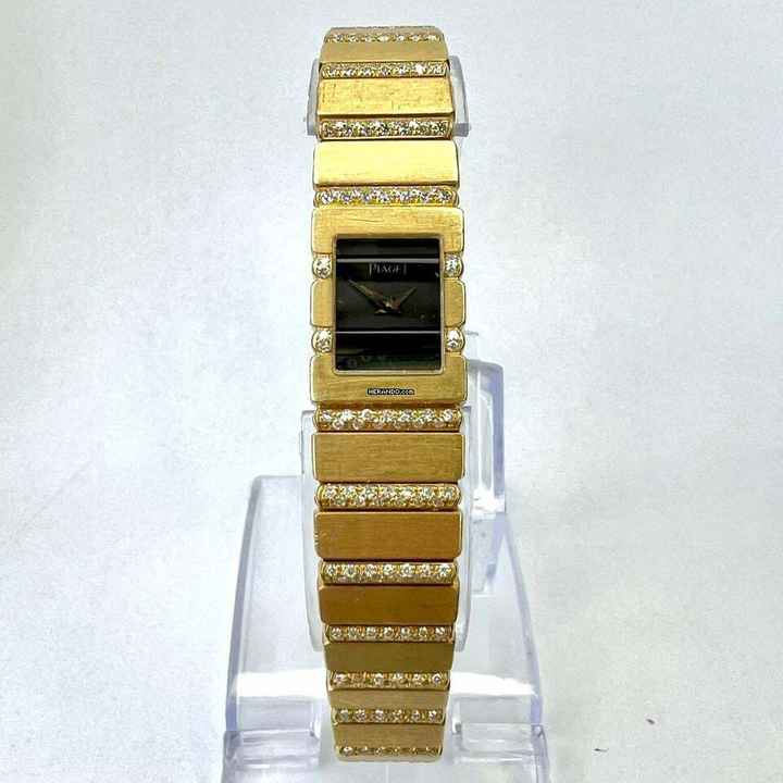 Piaget Polo Quartz 14mm 18K Yellow Gold FACTORY DIAMONDS Watch </h1> 
