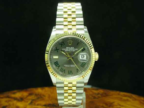  Rolex Datejust 36 18kt Gold/stahl Automatic Herrenuhr / 2021 Wimbledon / 126233 </h1> 