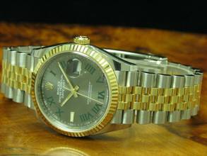 Thumbnail von Rolex Datejust 36 18kt Gold/stahl Automatic Herrenuhr / 2021 Wimbledon / 126233 </h1>