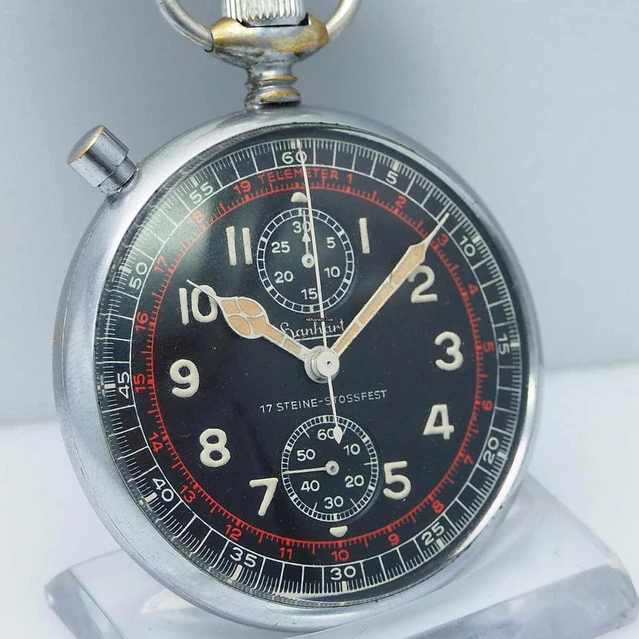 Hanhart Taschen Chronograph Tele-Tachymeter Cal. 41 Vintage Rarität