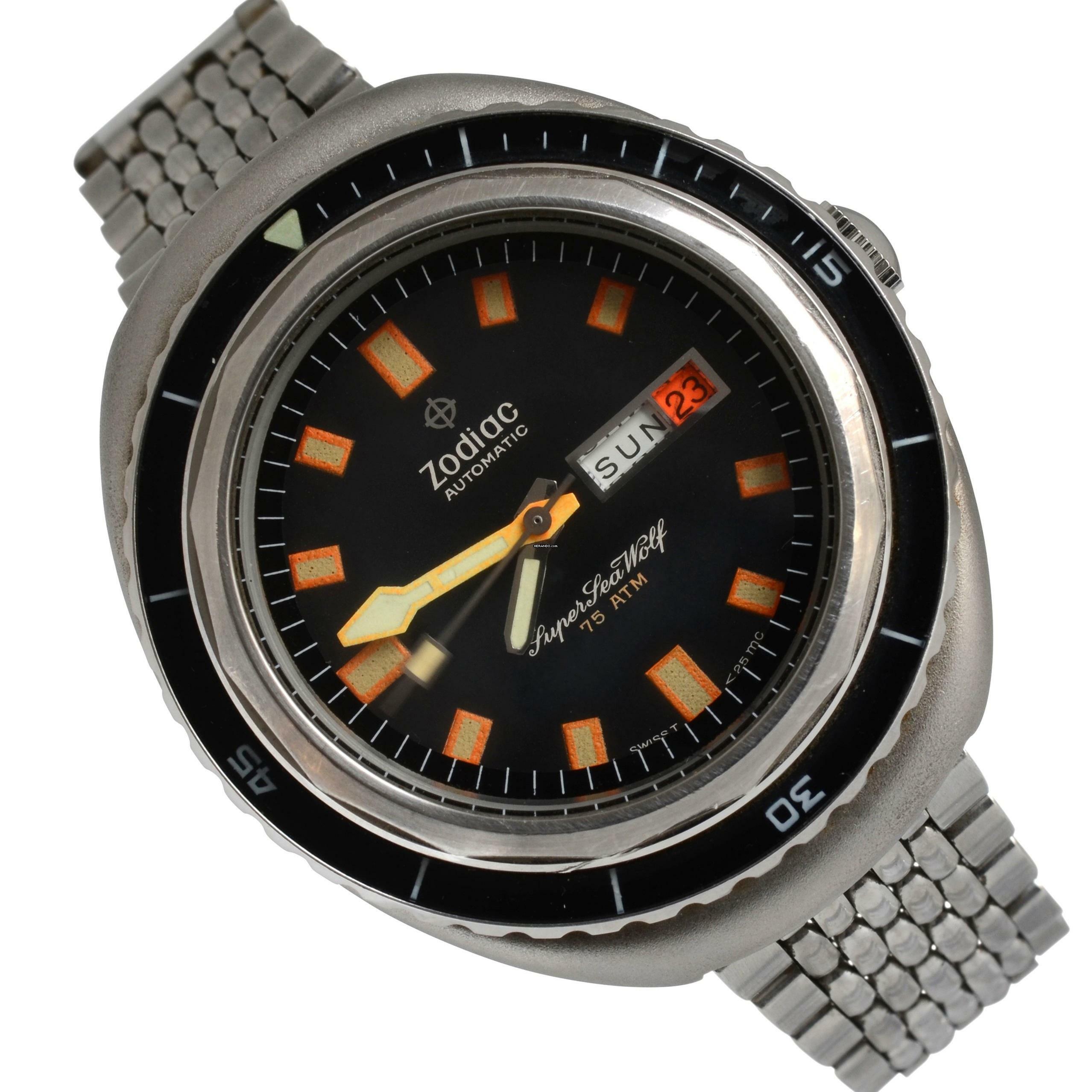 Zodiac Sea Wolf Super Seawolf 862-836 Diver Automatic Full Set 1969's </h1>