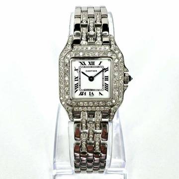 Cartier Panthère Quartz 23mm Steel ~1.50TCW Diamond Watch </h1>