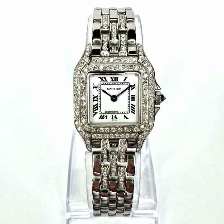  Cartier Panthère Quartz 23mm Steel ~1.50TCW Diamond Watch </h1> 
