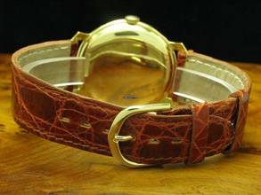 Thumbnail von IWC Shark Fin 18kt 750 Gold Handaufzug Herrenuhr / Ref 521 / Kaliber C.89 </h1>