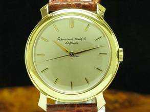 Thumbnail von IWC Shark Fin 18kt 750 Gold Handaufzug Herrenuhr / Ref 521 / Kaliber C.89 </h1>