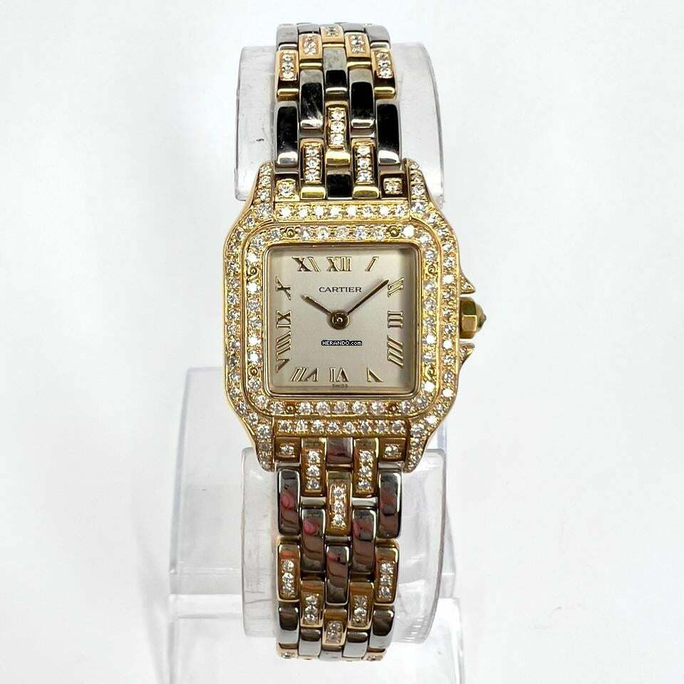 Cartier Panthère Limited Edition Quart 23mm 2 Tone 1.96TCW Diamond Watch </h1>