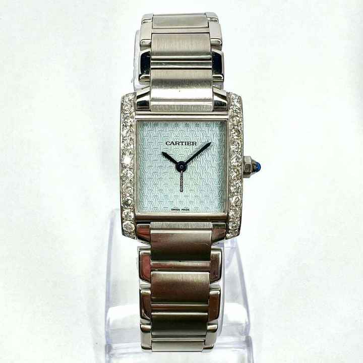 Cartier Tank Française Quartz 20mm Steel LMT EDITION Dial 0.80TCW DIAMOND Watch </h1> 