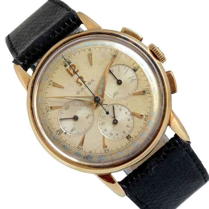  Omega Speedmaster Chronograph 2439 Pre-Speedmaster yellow gold 14KT 1950’s </h1> 