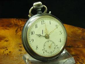 Thumbnail von Junghans Edelstahl Open Face Taschenuhr Wecker Weck-funktion Durchmesser 47 Mm </h1>