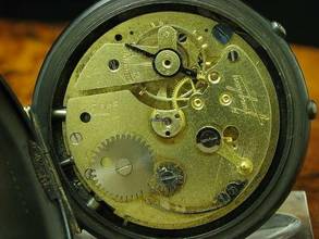 Thumbnail von Junghans Edelstahl Open Face Taschenuhr Wecker Weck-funktion Durchmesser 47 Mm </h1>