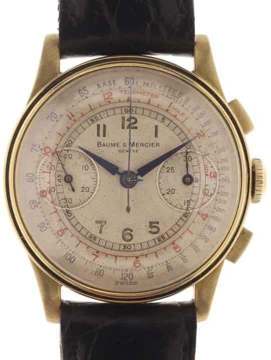  Baume & Mercier Gents manual wind Wristwatch Chronograph 17 Rubis Antimagnetic  