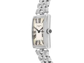 Thumbnail von Frederique Constant Art Deco Carree Stahl Perlmutt Quarz Armband Stahl Ref. FC-200MPW2AC6B Full Set Neu