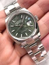 Thumbnail von Rolex Datejust 36 36mm Steel Palm Leaf Dial Green Grün Automatic Automatik Full Set 126200 126200