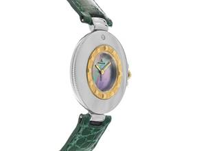 Thumbnail von Jaeger-LeCoultre Rendez-Vous Stahl Gelbgold Diamant Perlmutt Quarz Armband Krokoleder Ref.421.5.09 2000 orig.Box wie Neu Vintage