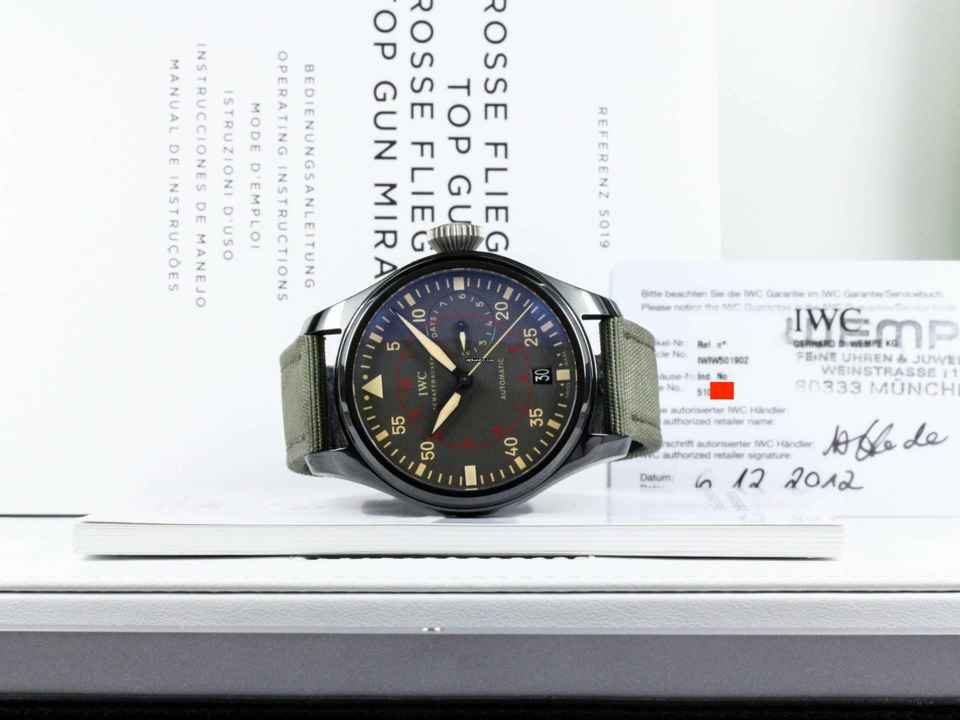  IWC Große Fliegeruhr Top Gun Miramar Big Pilot Top Gun Miramar 7 Days Ceramic 48 mm IWC Box + Papers 