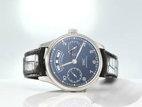 Thumbnail von IWC Portugieser Annual Calendar Jahreskalender Iw5035 2015 Edelstahl Automatik Annual Calendar Steel Blue Dial </h1>