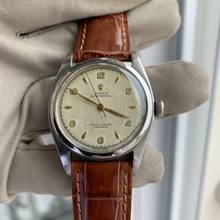 Thumbnail von Rolex Oyster Perpetual 6028 “Ovettone” Big BubbleBack Ivory dial 1952's </h1>