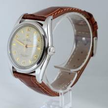 Thumbnail von Rolex Oyster Perpetual 6028 “Ovettone” Big BubbleBack Ivory dial 1952's </h1>