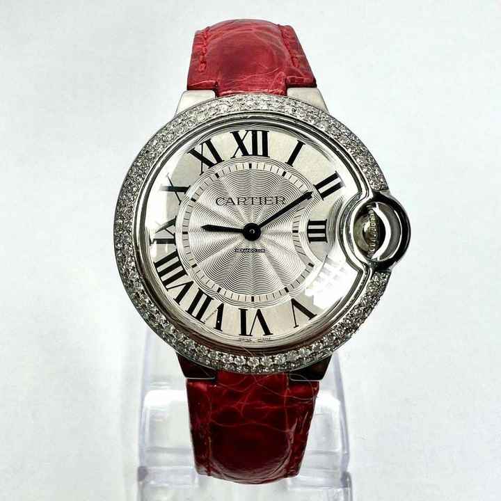  Cartier Ballon Bleu 33mm Quartz 33mm Steel 1.17TCW DIAMOND Watch </h1> 