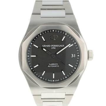  Girard Perregaux Laureato Steel Black Dial NEW </h1> 
