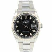 Thumbnail von Rolex Datejust 36 Fluted Oyster Black Diamond Dial </h1>
