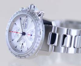 Thumbnail von Sinn 303 M-kmh Day-Date Chronograph Silver Dial Modellbahn Full-Set rar </h1>