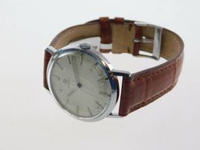 Thumbnail von Omega Herrenuhr Handaufzug 34 mm Cal 286 von 1962 Rarität Linen Dial </h1>