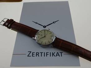 Thumbnail von Omega Herrenuhr Handaufzug 34 mm Cal 286 von 1962 Rarität Linen Dial </h1>