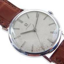 Thumbnail von Omega Herrenuhr Handaufzug 34 mm Cal 286 von 1962 Rarität Linen Dial </h1>