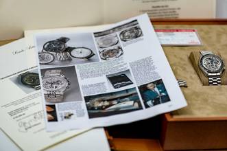 Thumbnail von Omega Speedmaster limited SPEEDMASTER | Apollo XI 1969 to 94 | Platinum | skeletonized | Full Set