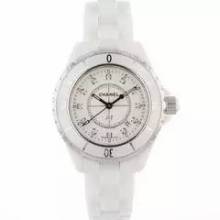 Thumbnail von Chanel J12 White Ceramic 33MM Diamond Dial </h1>